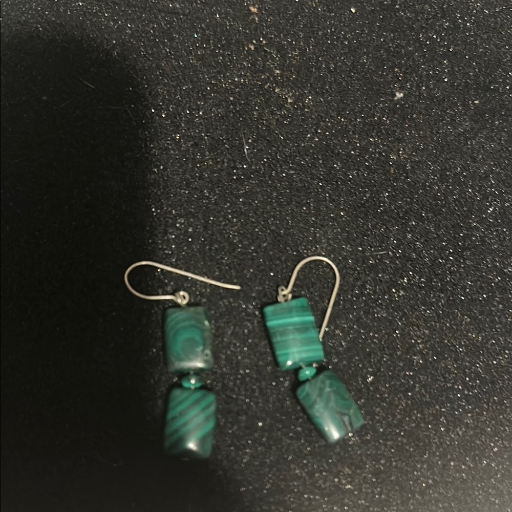 Elegant Green Stone Earrings